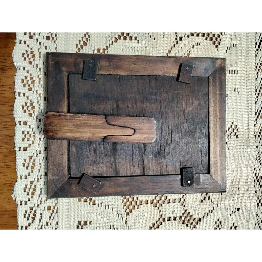 La Palma Folk Art Wood Picture Frame 4x6 Painted El Salvador
